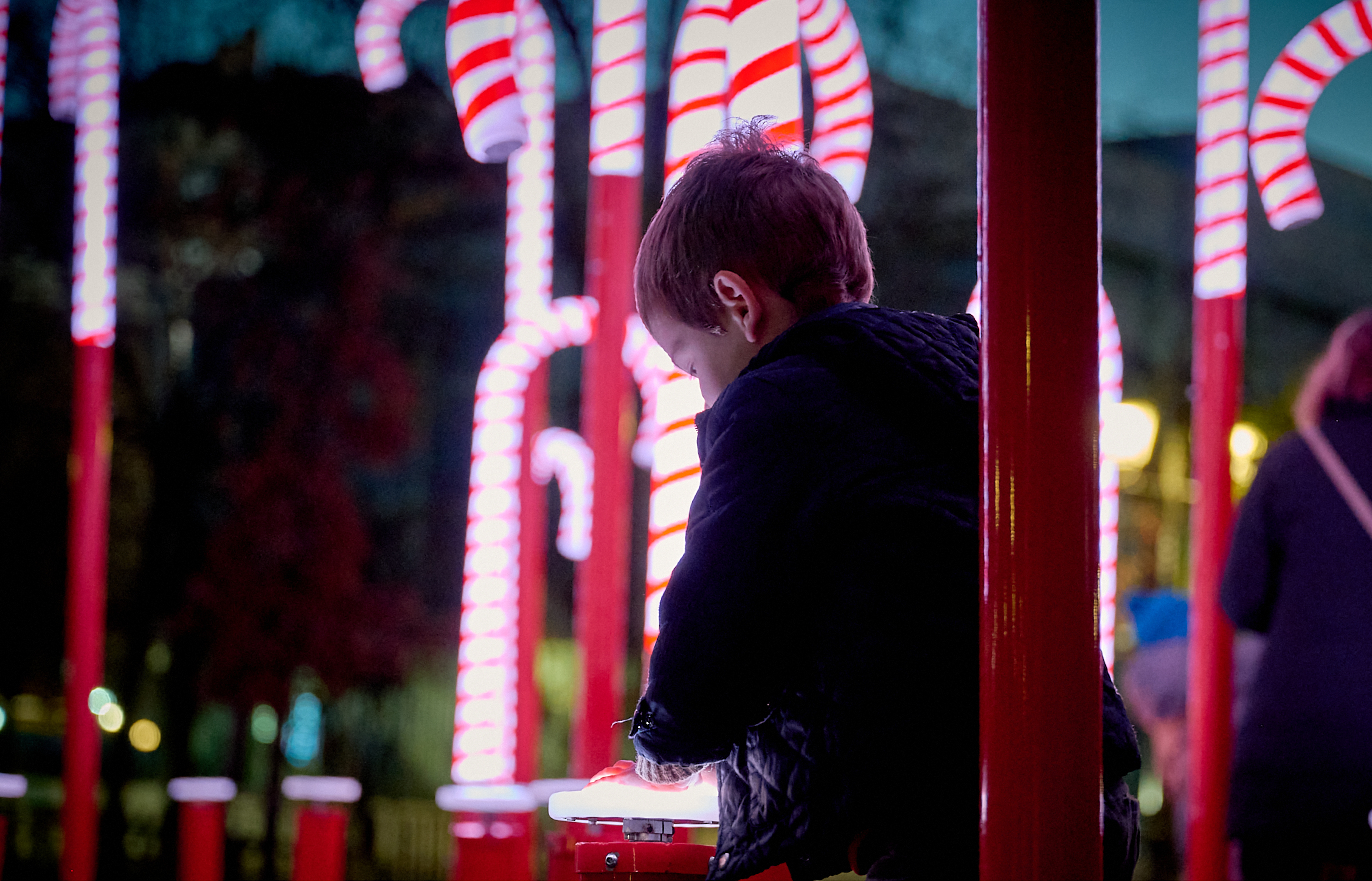 Candy Cane Light Installation 